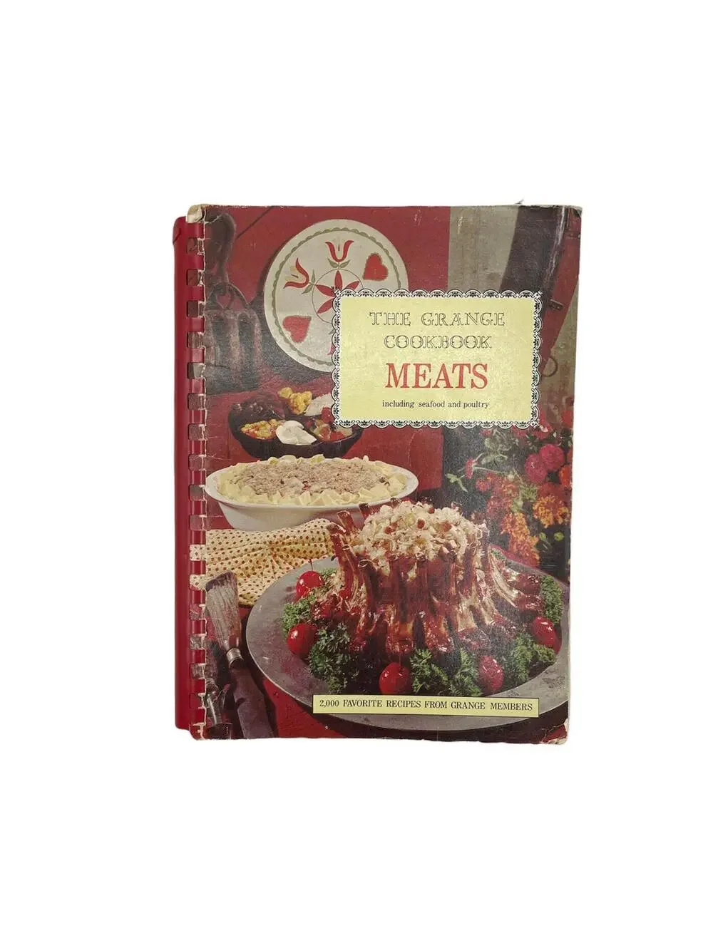 Vintage 1968 Grange Cookbook: Meats, Seafood, Local Recipes